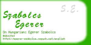 szabolcs egerer business card